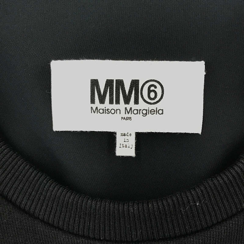 MM6 Maison Margiela / エムエムシックスメゾンマルジェラ 異素材 スウェット切替 スリット ロングプルオーバー