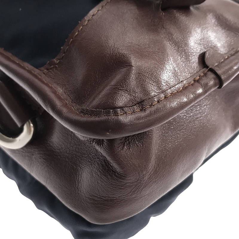 Orobianco / オロビアンコ レザー 切替 ナイロン ボディバッグ