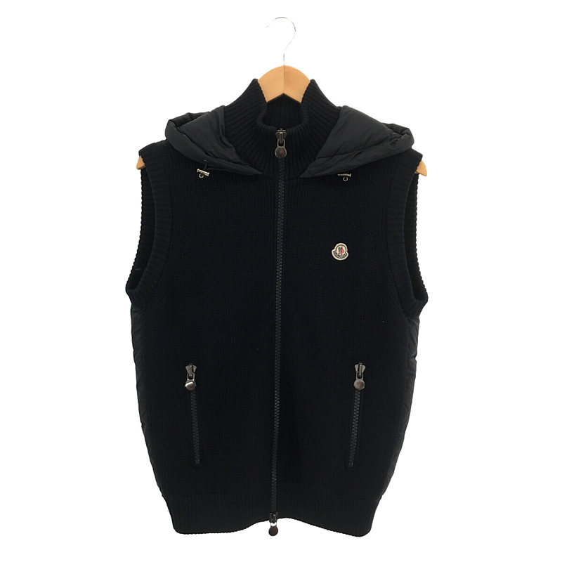 MAGLIONE TRICOT GILET ニット切替ダウンベスト