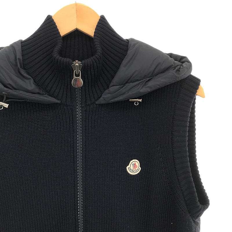 MONCLER / モンクレール MAGLIONE TRICOT GILET ニット切替ダウンベスト