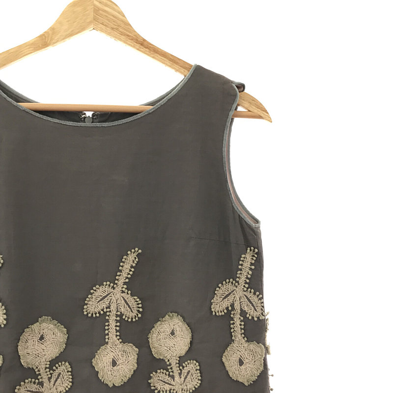 mina perhonen / ミナペルホネン frost garden 刺繍 ノースリーブワンピース