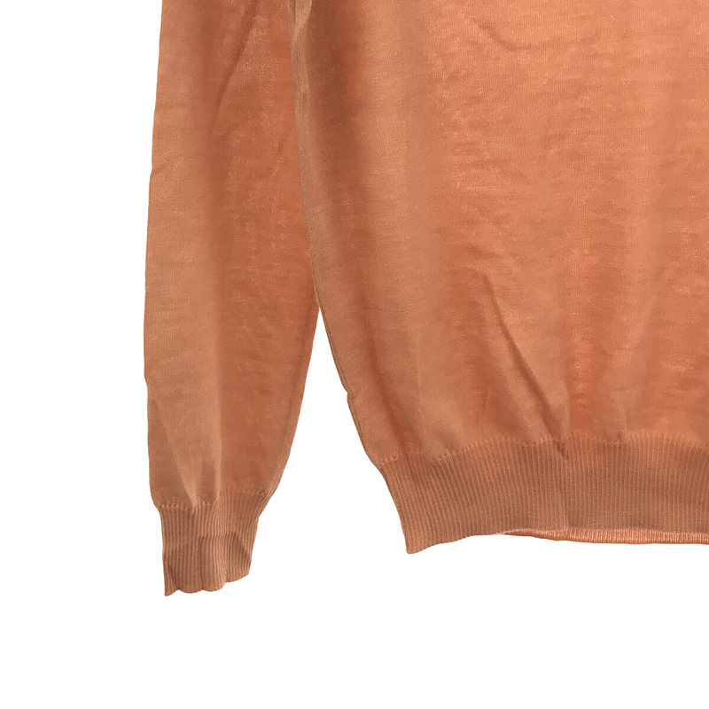 Drawer / ドゥロワー 18Gカシミヤシルクバックリボン Vネックニット