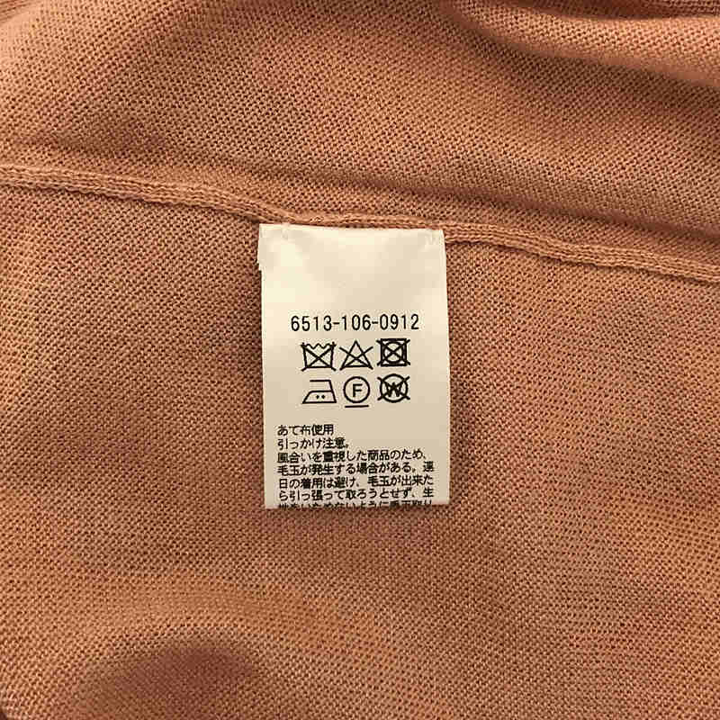 Drawer / ドゥロワー 18Gカシミヤシルクバックリボン Vネックニット