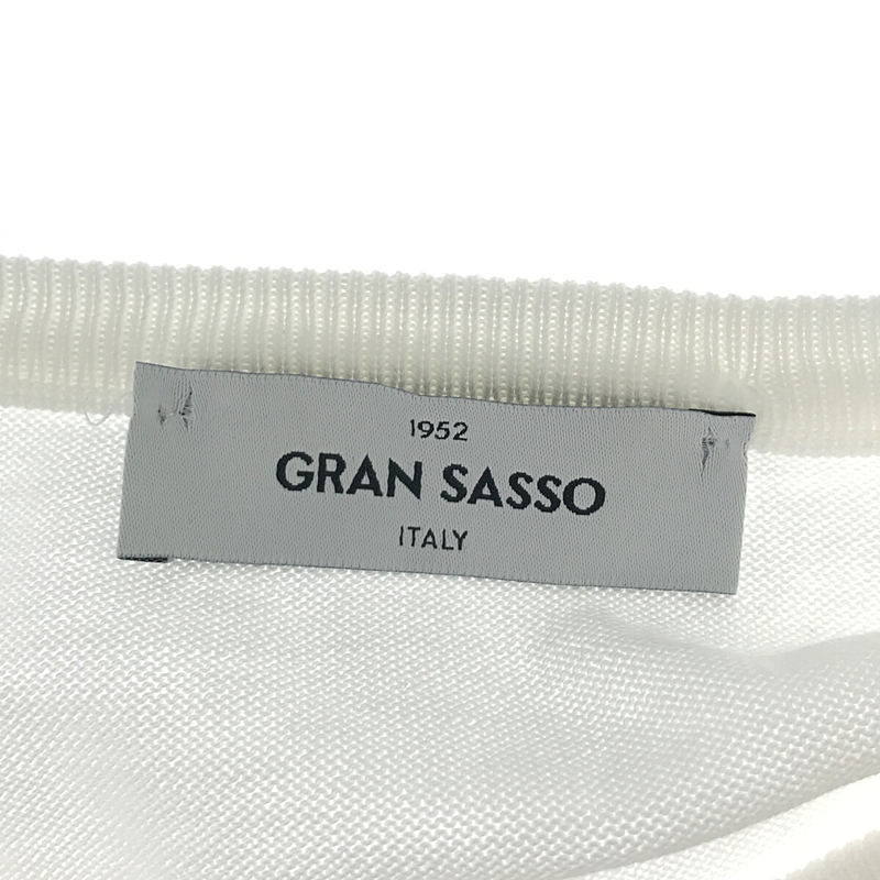 Gran Sasso / グランサッソ クルーネック コットン ニット