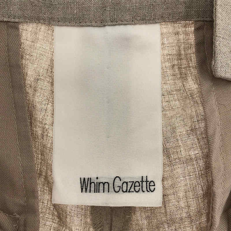 Whim Gazette / ウィムガゼット リネン ワイドパンツ