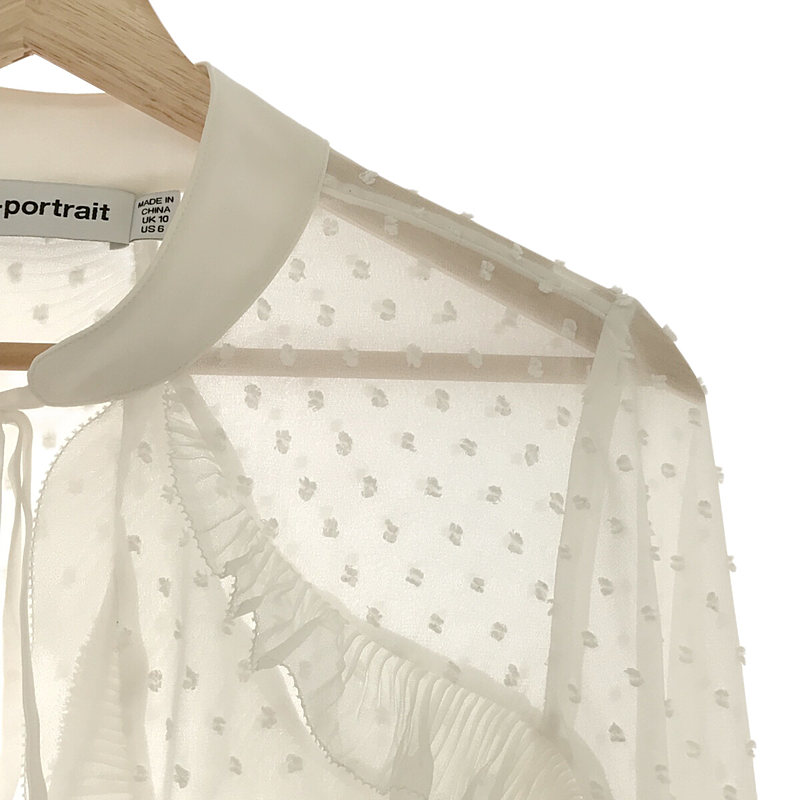 Self-Portrait / セルフポートレート フリル装飾 シアー ブラウス