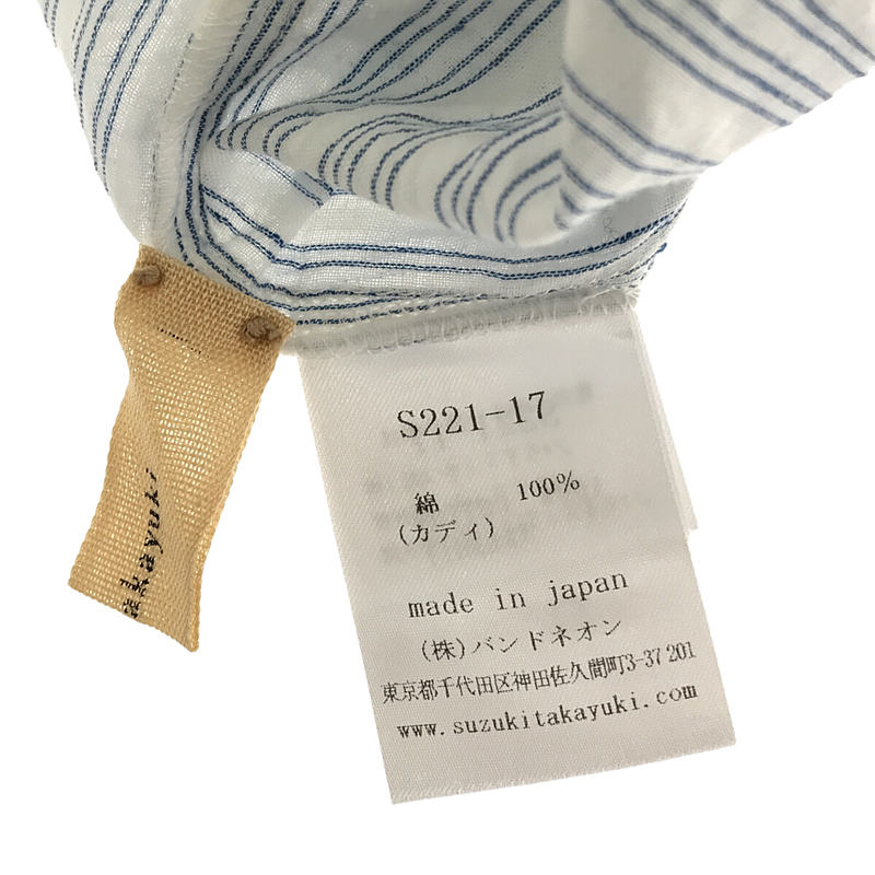 suzuki takayuki / スズキタカユキ khadi shirtⅡブラウス