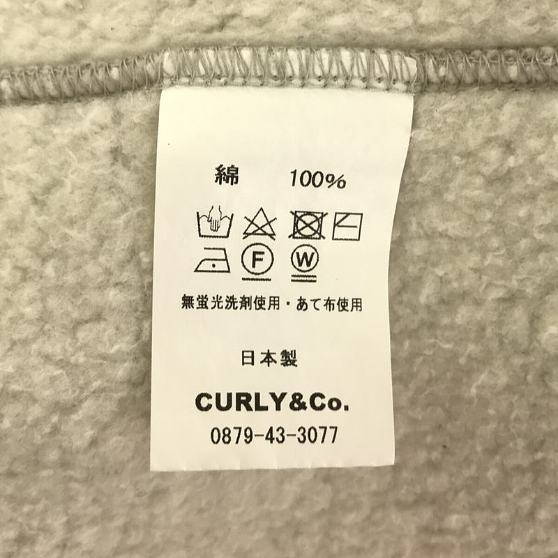 CURLY / カーリー RAFFY ZIP PARKA コットン 裏起毛 ラフィー ジップパーカー