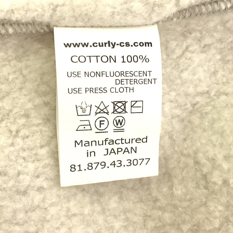 CURLY / カーリー RAFFY ZIP PARKA コットン 裏起毛 ラフィー ジップパーカー