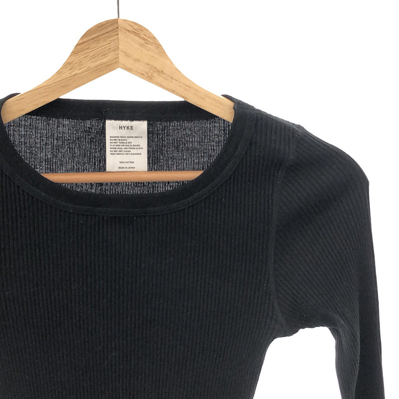 HYKE / ハイク リブ ロングスリーブ カットソー