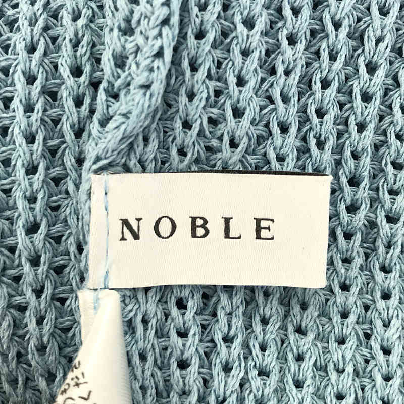 NOBLE / ノーブル ペーパーヤーン片畦ノースリオフショルダープルオーバー