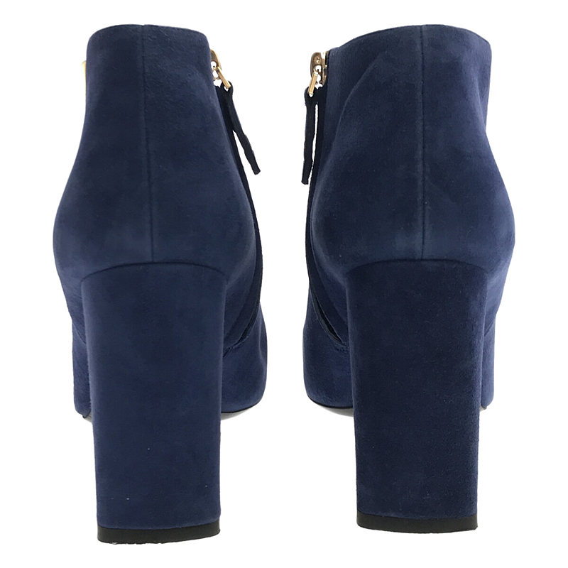 GUCCI / グッチ ロゴ装飾 スエードレザー サイドジップ ブーティ / ショートブーツ