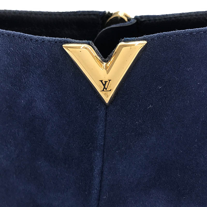 GUCCI / グッチ ロゴ装飾 スエードレザー サイドジップ ブーティ / ショートブーツ