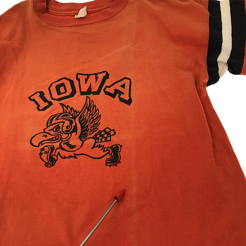 VINTAGE / ヴィンテージ古着 80s〜 Collegiate Pacific 袖切替 IOWA プリント Tシャツ