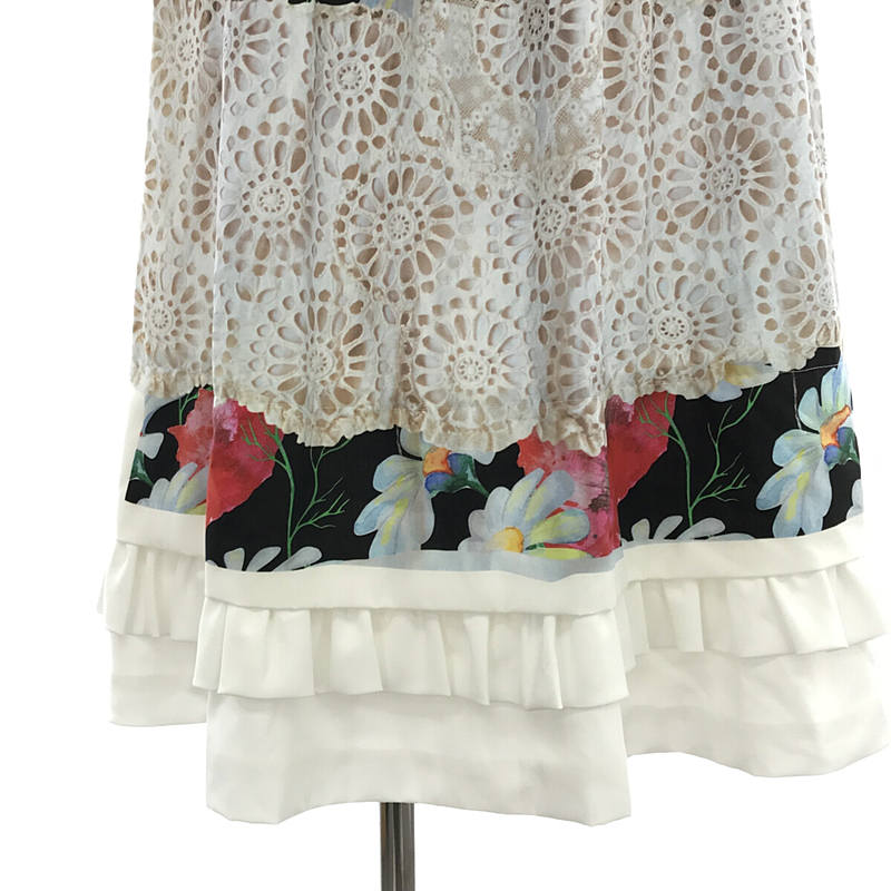 COMME des GARCONS COMME des GARCONS / コムコム 花柄 裾フリルスカート