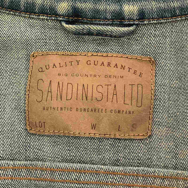 SANDINISTA / サンディニスタ ダメージ加工 ストレッチ デニムジャケット