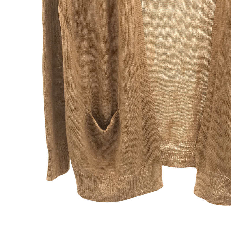 COMOLI / コモリ ボタンレス 7G シルク カーディガン