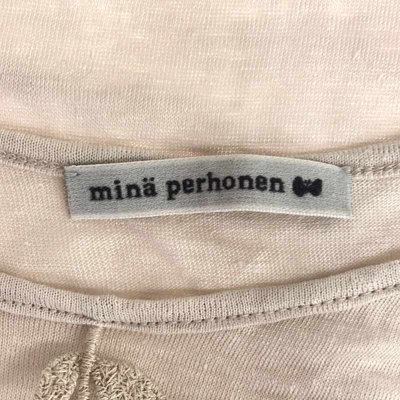 mina perhonen / ミナペルホネン pousse リネンノースリーブワンピース