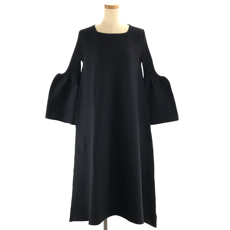 GATHERED CUPRO DRESS 1 / Vネック ニットワンピース | ブランド古着の