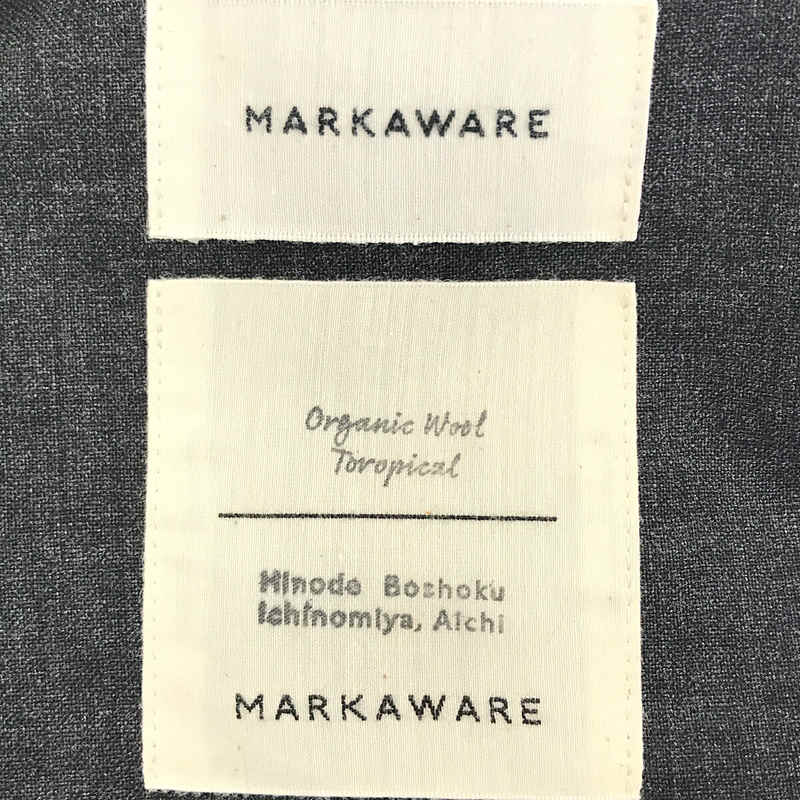 MARKAWARE / マーカウェア SUCK COAT ORGANIC WOOL TROPICAL 3B テーラード ジャケット