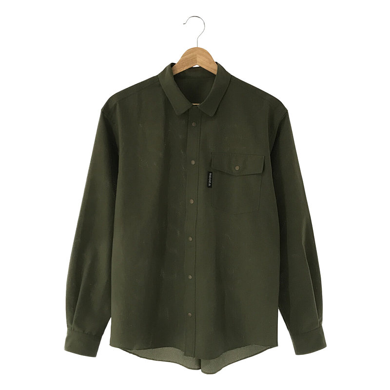 Poly Basic Long Sleeve Shirt  ポリエステル スナップボタン シャツ