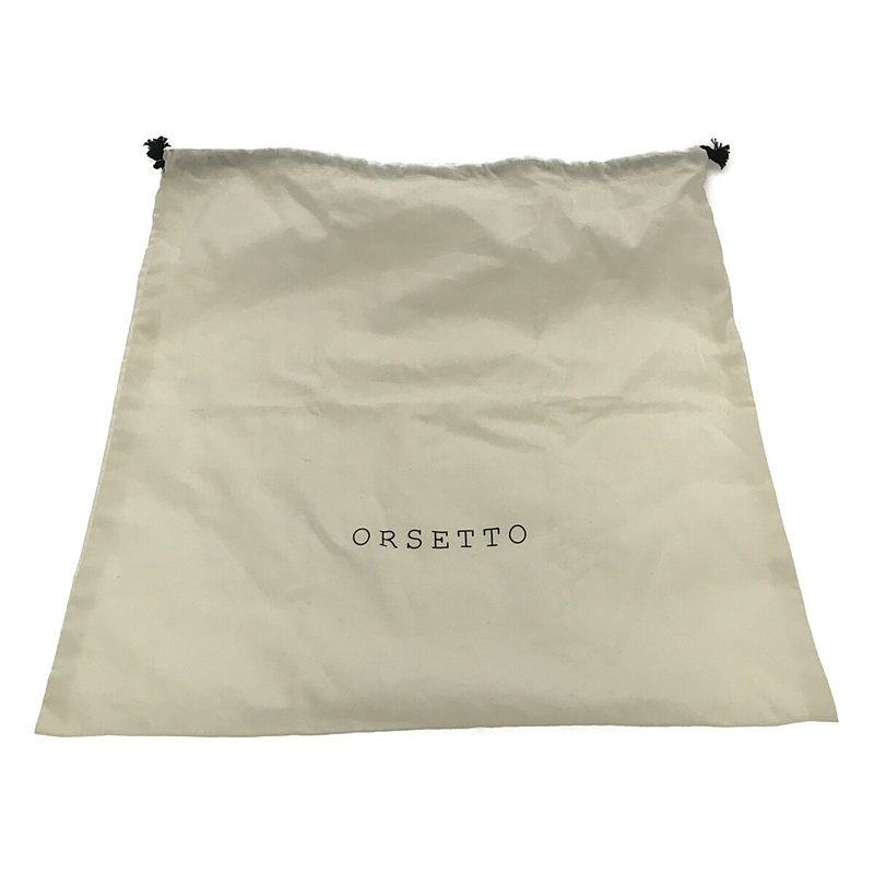 ORSETTO / オルセット 3way MORBIDO リングハンドル ショルダーストラップ レザー ハンド バッグ 保存袋有