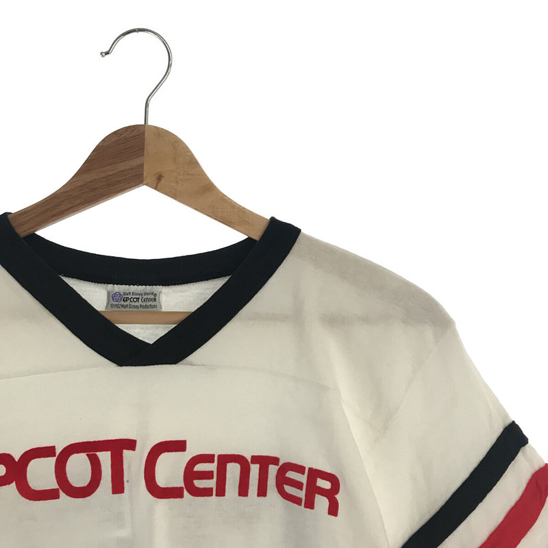 VINTAGE / ヴィンテージ古着 1982年製 80s～ EPCOT CENTER USA製 両面プリント 87 ナンバリング フットボール Tシャツ