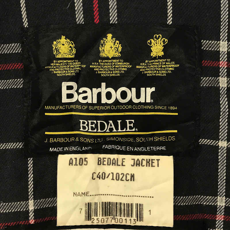 Barbour / バブアー 1994年製 90s～ Vintage ヴィンテージ 3ワラント BEDALE ビデイル オイルド ジャケット