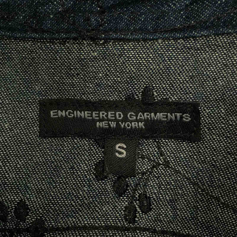 Engineered Garments / エンジニアドガーメンツ Floral Embroidery Denim Work Shirt  フローラル エンブロイダリー デニム ワーク シャツ