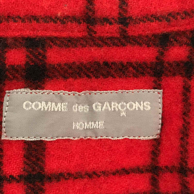 COMME des GARCONS HOMME / コムデギャルソンオム ウールフランネル ドッキング リバーシブルシャツ