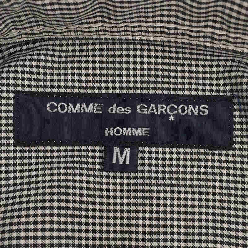COMME des GARCONS HOMME / コムデギャルソンオム チェック柄 ラウンドカット 長袖シャツ