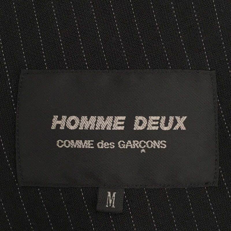 COMME des GARCONS HOMME DEUX / コムデギャルソン オムドゥ ポリウール 刺し子ストライプ テーラードジャケット 