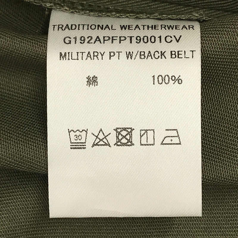 Traditional Weatherwear / トラディショナルウェザーウェア UNION SLACK シンチバック タック入り ワイドシルエット ミリタリー スラックス パンツ