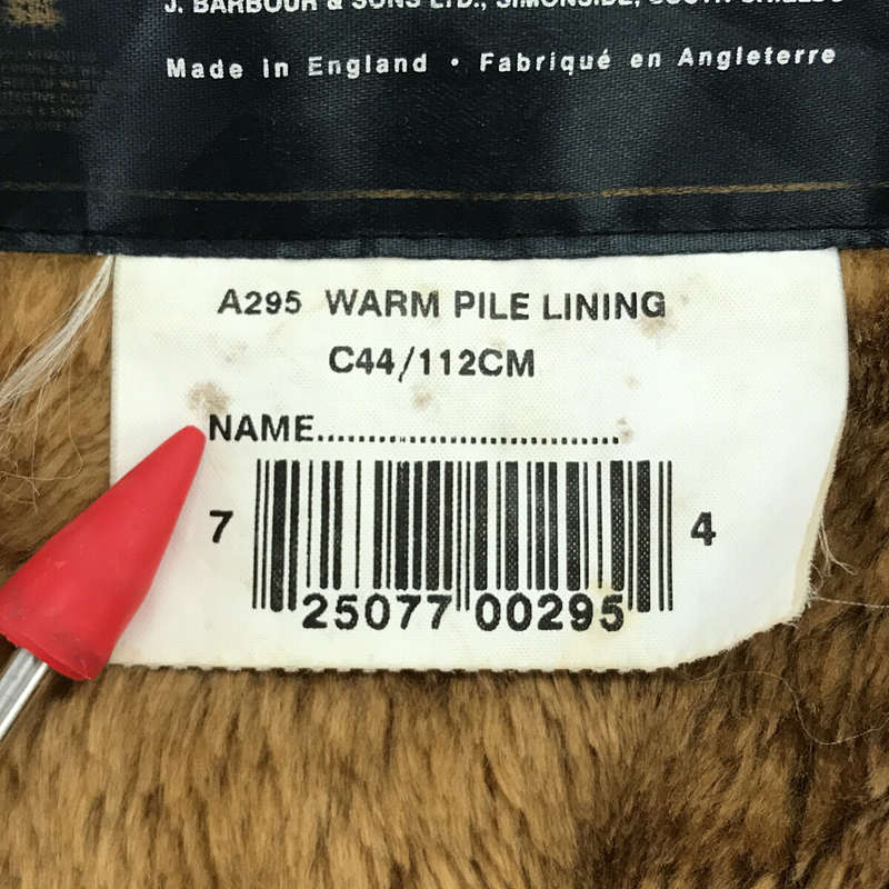 Barbour / バブアー 2000s WARM PILE LINING パイル ライナー ライニング