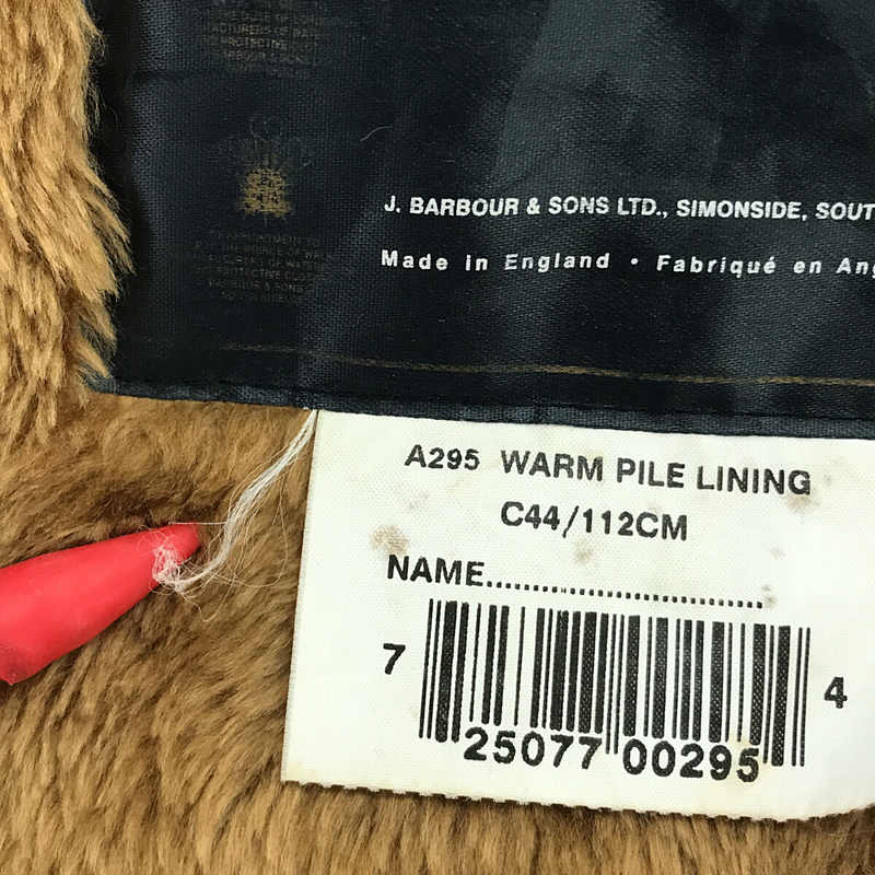 Barbour / バブアー 2000s WARM PILE LINING パイル ライナー ライニング