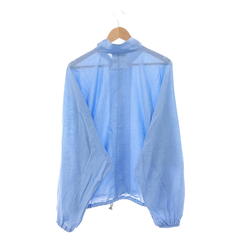 DIGAWEL / ディガウェル レーヨン コットン シルク 裾コード スタンドカラーシャツ