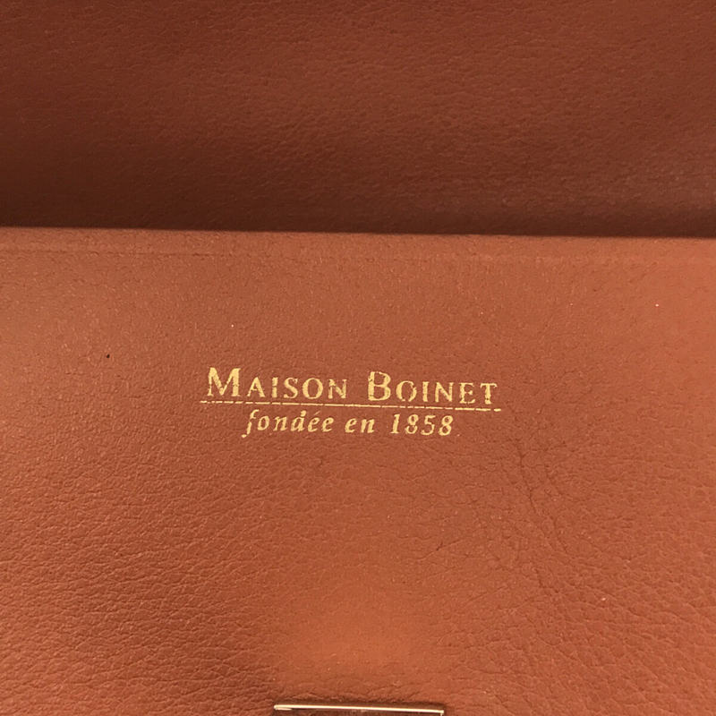 MAISON BOINET / メゾンボワネ フランス製 3way オールレザー フラップ ミニ ショルダー付き ウエスト バッグ ポーチ 保存袋有