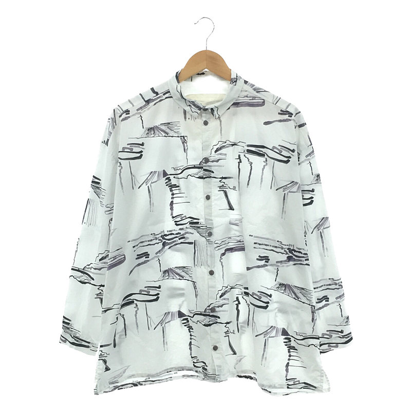 THE DRAUGHTSMAN SHIRT -PRINTED POPLIN ドラフトマンシャツ