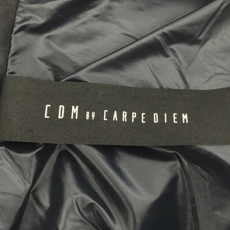 CDM BY CARPEDIEM / シーディーエムバイカルペディエム | シープレザー ダウンベスト | S | ブラック | メンズ