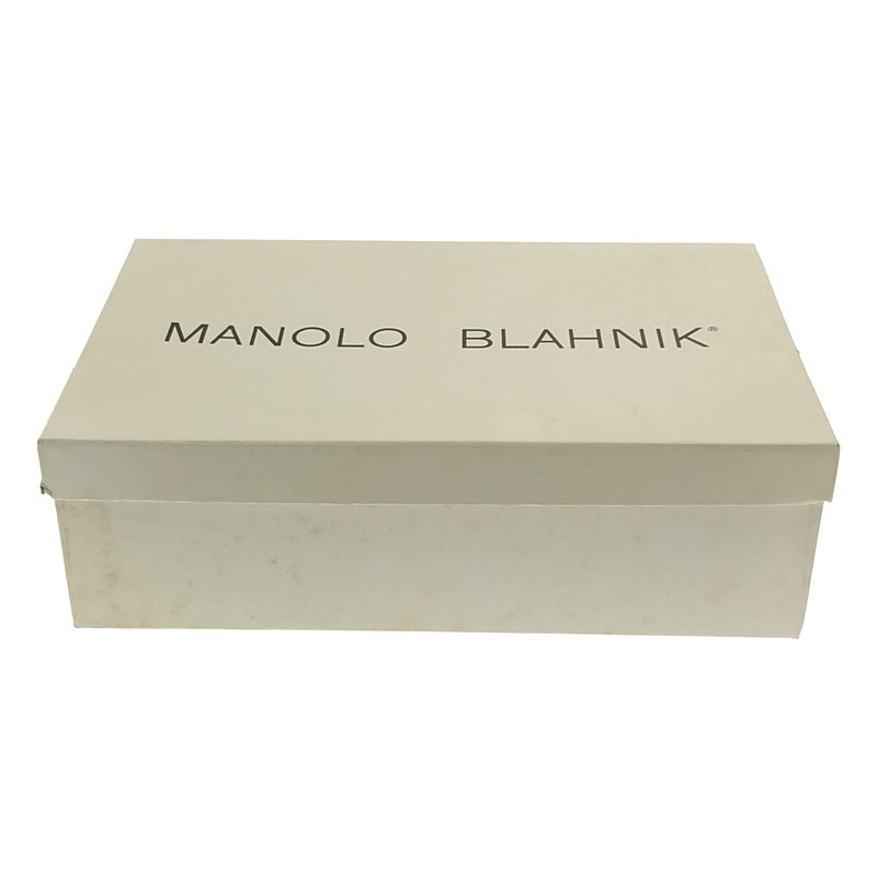 MANOLO BLAHNIK / マノロブラニク M-LISTONY リストニー スエード ポインテッドトゥ チャンキーヒールパンプス