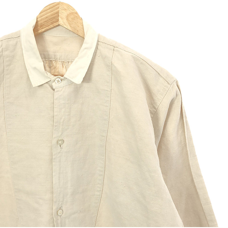 VINTAGE / ヴィンテージ古着 1900年代初頭 アンティーク French Linen Shirt フランス リネン 刺繍 ロングシャツ スモック