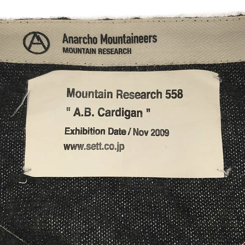 Mountain Research / マウンテンリサーチ A.B. Cardigan カシミヤ スナップボタン Vネックカーディガン