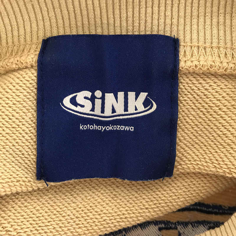 kotohayokozawa / コトハヨコザワ SiNK WAVE LOGO SWEAT ウェーブロゴ 刺繍 クルーネック スウェット