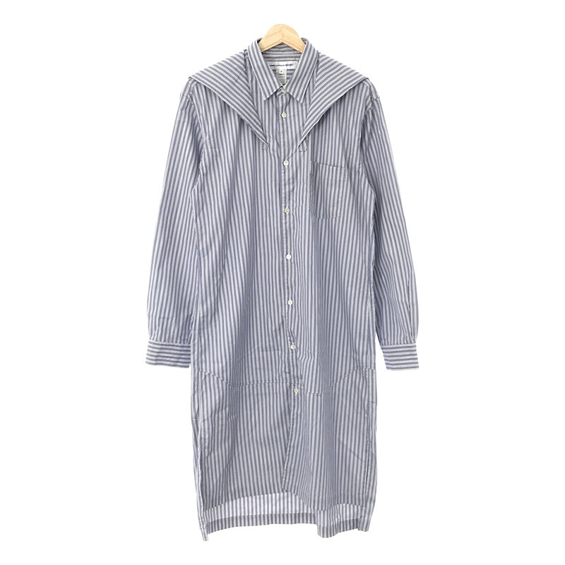 セーラーカラー ストライプ ロングシャツ | ブランド古着の買取 セーラーカラー ストライプ ロングシャツ | ブランド古着の買取
