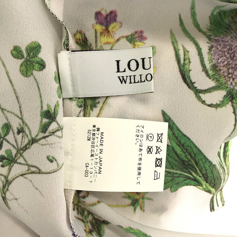 Loulou Willoughby / ルルウィルビー ギャザーネックノースリーブ花柄ブラウス