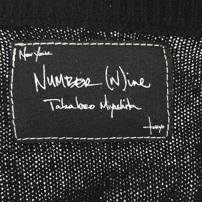 NUMBER NINE / ナンバーナイン​ 06AW NOIR期 ウール アーガイル 切替 Vネックニット