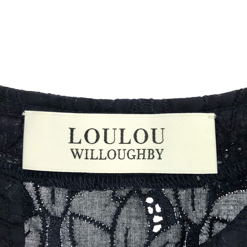 Loulou Willoughby / ルルウィルビー 花柄レース ノースリーブブラウス