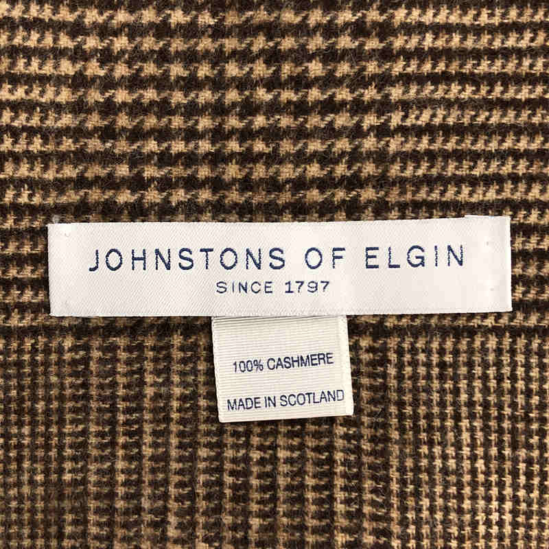 JOHNSTONS OF ELGIN / ジョンストンズオブエルガン グレンチェック カシミヤマフラー