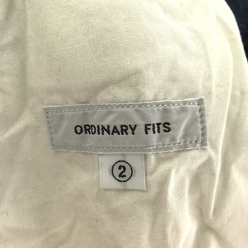 Ordinary fits / オーディナリーフィッツ ベルテット ボックスプリーツ ワイド デニムパンツ