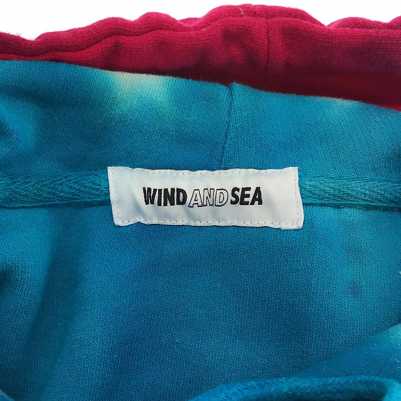 WIND AND SEA / ウィンダンシ― タイダイ ロゴプリント プルオーバーパーカー